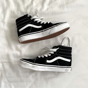 Vans Kids Sk8-Hi Shoe Black/True White Size 3